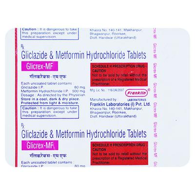 GLICREX MF Tablet 10's - Diabetes-Ant