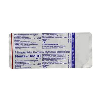 Monte L Kid DT Tablet 10'S - Allergies-Ant