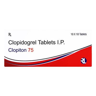 CLOPITON 75mg Tablet 10's - Blood Clot-Ant