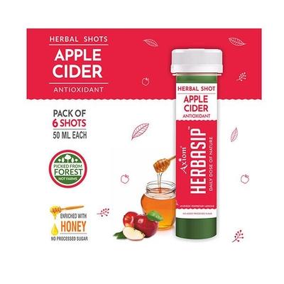 Axiom Herbasip Apple Cider Juice Shots (Pack of 6 X 50 ml) - Ayurvedic Juices
