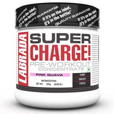 Labrada Super Charge Pre Workout Powder - Pink Guava 315 gm - Workout Essentials