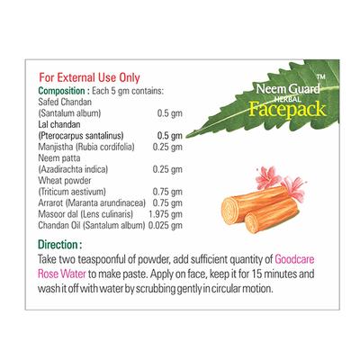 Goodcare Neem Guard Herbal Face pack 50 gm - Face Packs