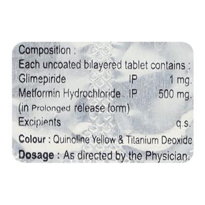 VASOGLIM M 1 Tablet 10's - Diabetes-Ant