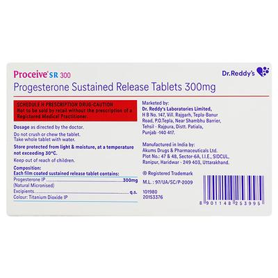 Proceive SR 300mg Tablet 10'S - Hormonal Therapy-Oes