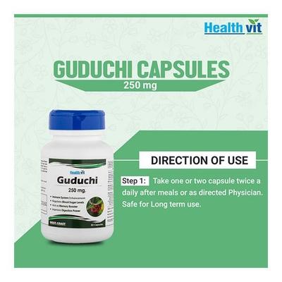 HealthVit Guduchi 250 mg Capsule 60's - Herbal Dietary Supplement