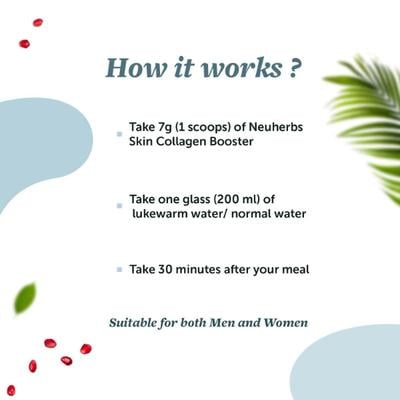 Neuherbs Skin Collagen Booster Powder with Hyaluronic Acid 210 g - Hair & Skin