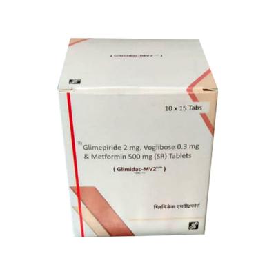 GLIMIDAC MV2 FORTE Tablet 15's - Diabetes-Ant