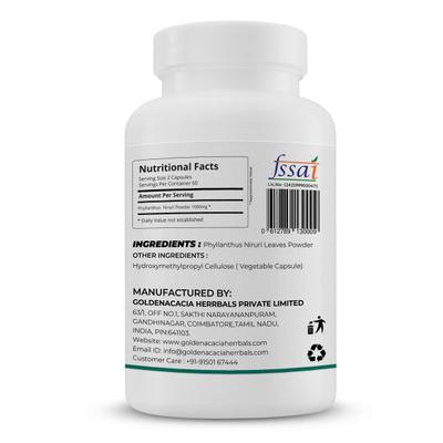 Goldenacacia Herrbals Phyllanthus Niruri 500 mg Capsule 120's - Pure Herbs