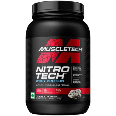MuscleTech Nitro Tech Whey Protein Powder - Cookies & Cream 1 kg - Whey Proteins