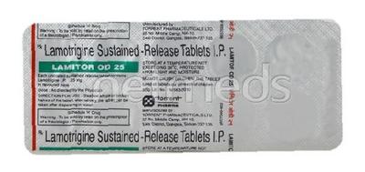 Lamitor OD 25mg Tablet 10'S - Epilepsy/Convulsion-Ant