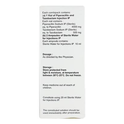 PIPTOWAL 4.5gm Injection 1's - Bacterial Infections-Pen