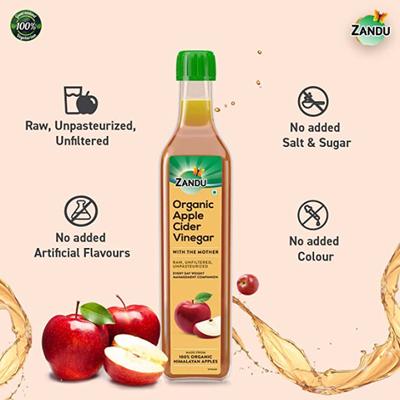 Zandu Organic Apple Cider Vinegar 500 ml - Health Products