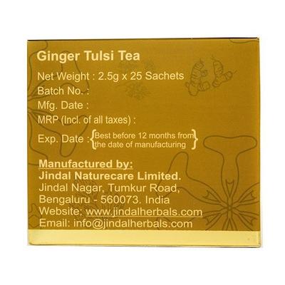 Jindal Herbal Tea Bag Sachets - Ginger Tulsi 25's - Teas