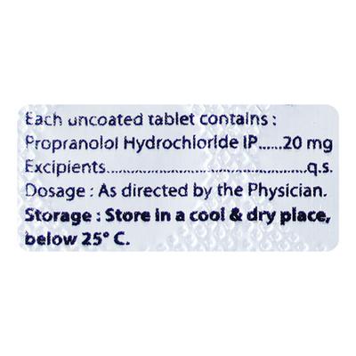 PROLET 20mg Tablet 10's - Hypertension-Bet