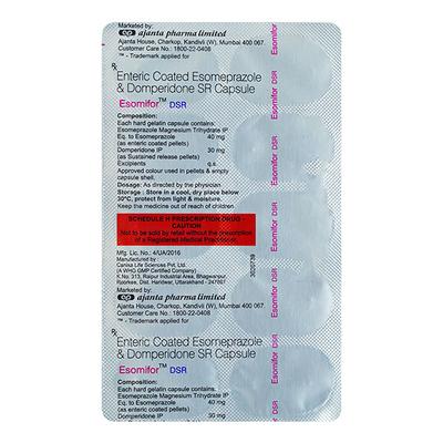 ESOMIFOR DSR Capsule 10's - Ulcer/Reflux/Flatulence-Aaa