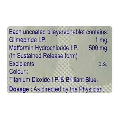 EVERGLIM M 1 Tablet 10's - Diabetes-Ant