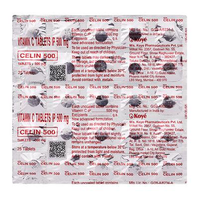 Celin 500mg Tablet 25'S (N) - Supplements-Vic