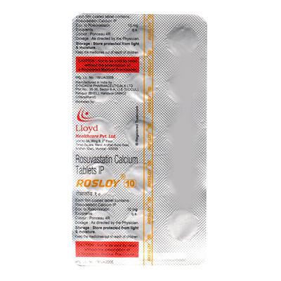 ROSLOY 10 Tablet 15's - High Cholesterol-Dys