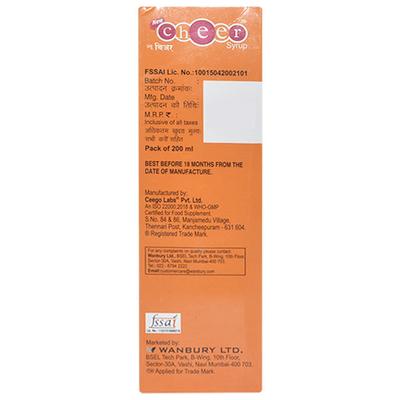 Cheer Syrup 200ml - Supplements-Ent