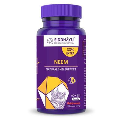 Siddhayu Neem Tablet 60's + 20's - Pure Herbs