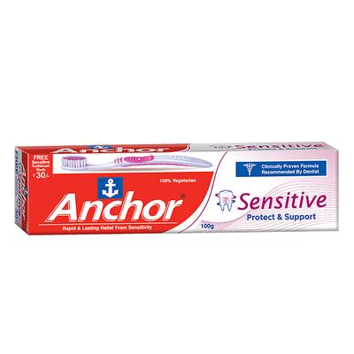 Anchor Sensitive Toothpaste 100 gm + Free Sensitive Toothbrush 1's - Toothpaste