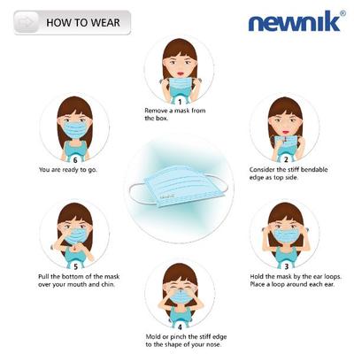 Newnik Disposable 3-Ply Face Mask - Blue 100's - Face Mask