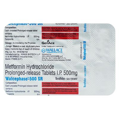 WALCEPHASE 500 SR Tablet 10's - Diabetes-Ant