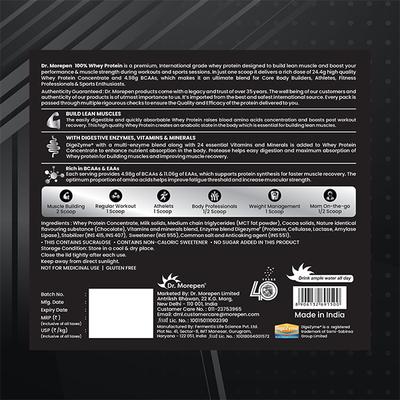 Dr. Morepen Muscle Food 100% Whey Protein Powder - Double Chocolate 1 kg - Whey Proteins