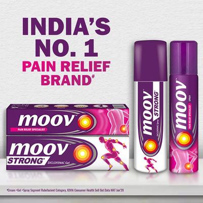 Moov Strong Diclofenac Gel 50 gm + Free Dettol Antiseptic Liquid 125 ml - Gel/Cream