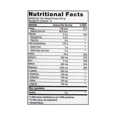 GNC AMP Amplified Mass XXX Powder - Chocolate Flavour 3 kg - Amino Acids