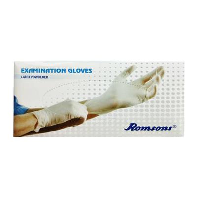 Romsons Latex Powdered Examination Gloves (M) 100's - Gloves - S
