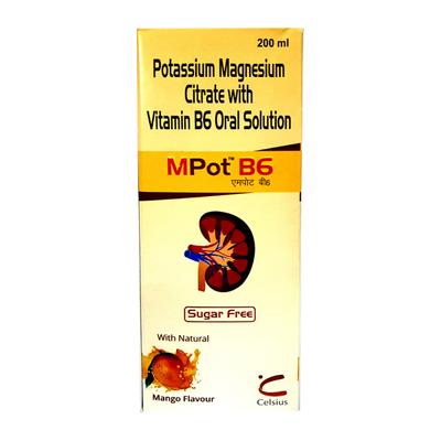 MPOT B6 SUGAR FREE MANGO FLAVOUR Oral Solution 200ml - Kidney Disease/Stones-Oth