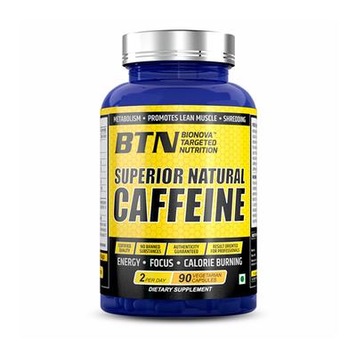 BTN Superior Natural Caffeine Veg Capsule 90's - Herbal Dietary Supplement
