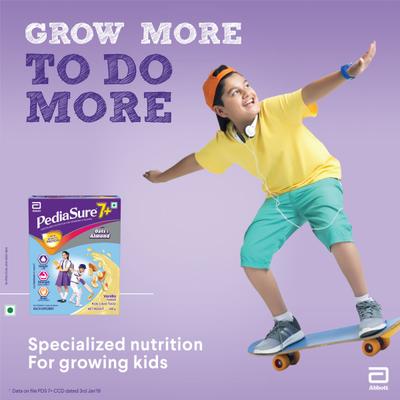 Pediasure 7Plus Health Drink Powder - Vanilla Flavour 200 gm (Refill Pack) - Kids Nutrition