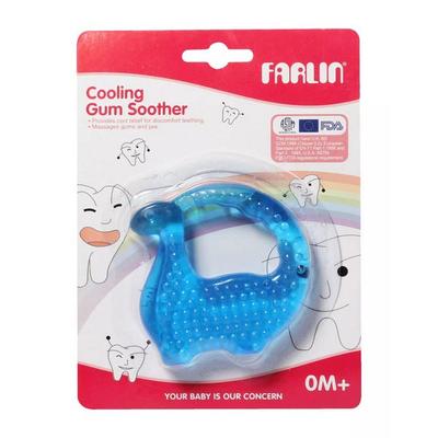 Farlin Dino Cooling Gum Soother - Blue 1's - Baby Oral Care