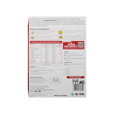 Neuherbs Omega Rolled Oats 400 gm - Omega Fish Oil Fatty Acids
