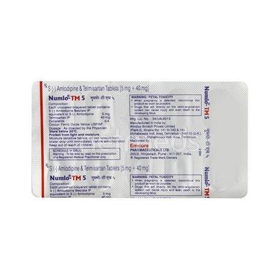 Numlo TM 5mg Tablet 10'S - Hypertension-Ana