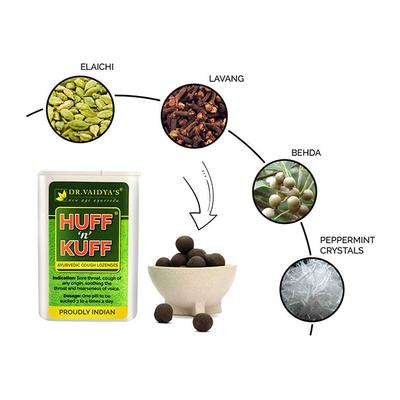 Dr.Vaidya's Huff N Kuff Lozenges 50's - Cough & Cold (Ayush)