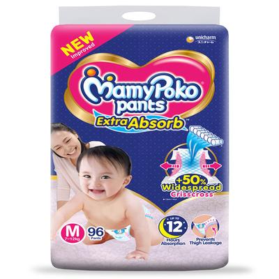 MamyPoko Pants Extra Absorb Diapers (M) 96's - Diapers & Wipes