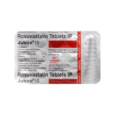 JUBIRA 10 Tablet 15's - High Cholesterol-Dys