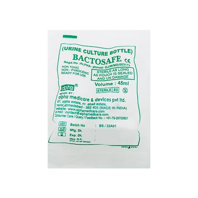Alpha Bactosafe Urine Culture Bottle 45 ml - Bags