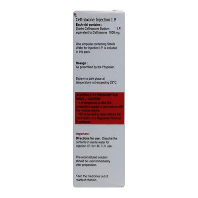TROXONE 1000 Injection 1's - Bacterial Infections-Cep