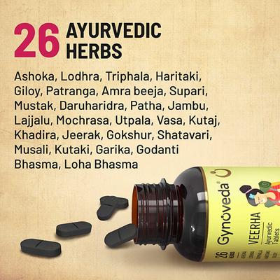 Gynoveda Veerha Ayurvedic Tablet 120's - Speciality Medicines