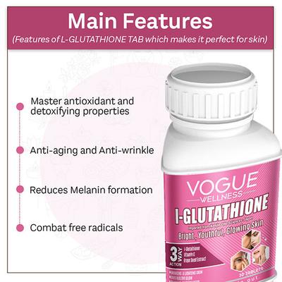 Vogue Wellness L-Glutathione Tablet 30's - Hair & Skin