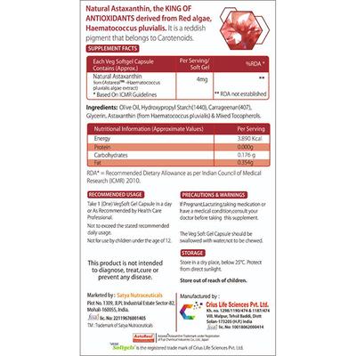 Origins Nutra Natural Astaxanthin 4 mg Softgel Capsule (Pack of 2 x 15's) - Multi-Vitamins