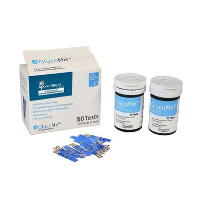 Apollo Sugar Glucome Glucometer with Test Strips 50's - Blood Glucose Monitors/Strips