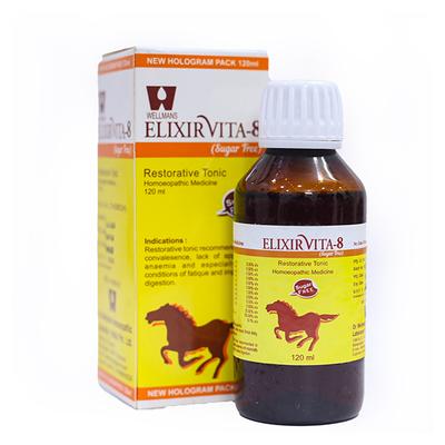 Dr.Wellmans Elixirvita-8 Sugar free Tonic 120 ml - Speciality Medicine
