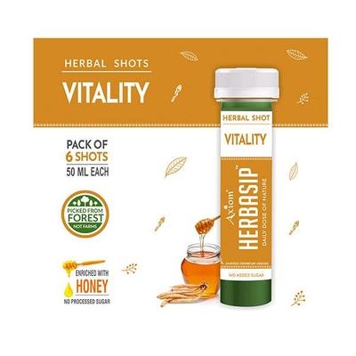 Axiom Herbasip Vitality Juice Shots (Pack of 6 X 50 ml) - Ayurvedic Juices