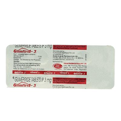 Glimfirst 3mg Tablet 10'S - Diabetes-Ant