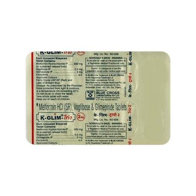 K Glim Trio 2mg Tablet 10'S - Diabetes-Ant